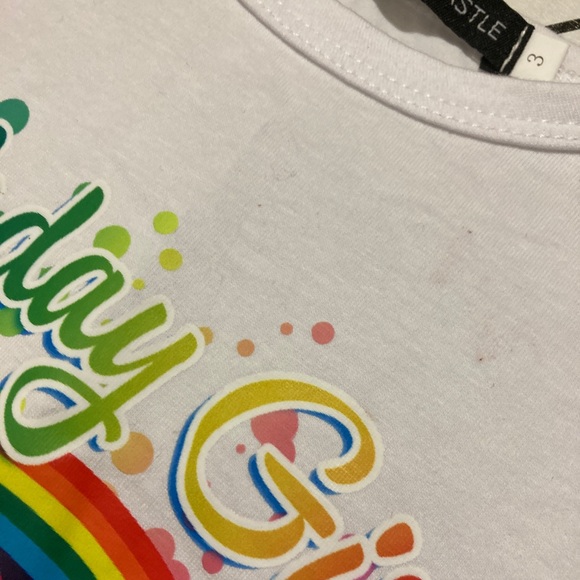 ABSOLUTELY ♥️ ADORABLE GIRLS 3rd Birthday Tee + Sequin Leggings Set 🎉 🎂 🧁 - Picture 7 of 7